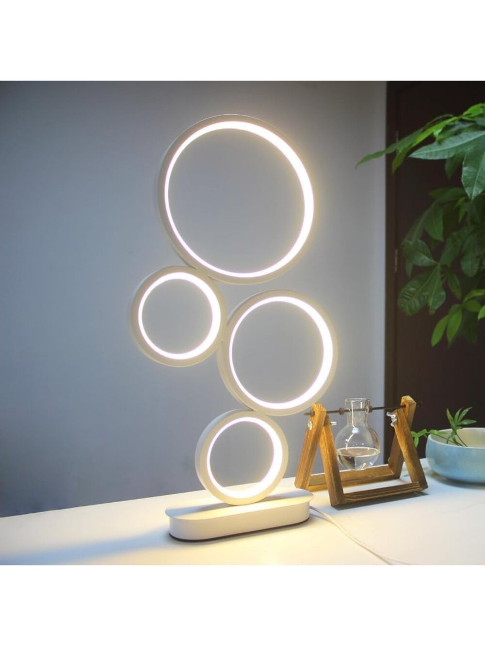 Dimmable LED Table Lamp - Modern Nightstand & Desk Light, 3 Color Options, 18W